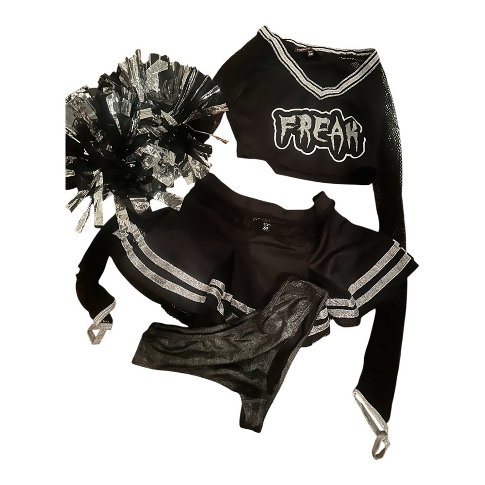 Dolls Kill Tricks n Treatz Freak goth cheerleader costume NWT size xs